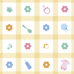 baby multicolor square pattern
