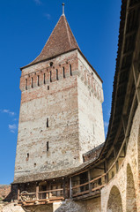 Aerial view of Mosna Vilage and church tower