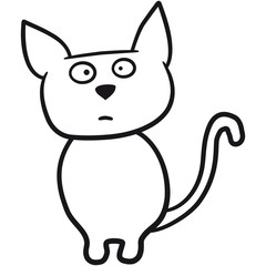 Lustige Comic Katze