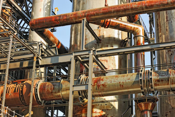 Pipework detail of blast furnace