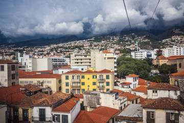 Fototapeta na wymiar The old historic town center of Funchal, Madeira island.