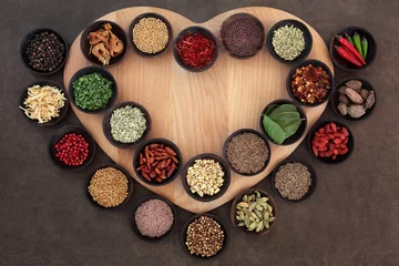 Fotobehang Assortiment Herbs for Health  © marilyn barbone