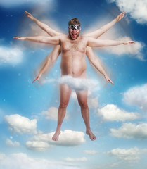 God man with many hands