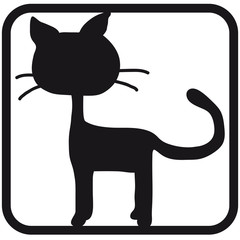 Böse Monster Katze Gesicht