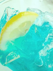 Obraz na płótnie Canvas Blue soda whit vintage filter effect.