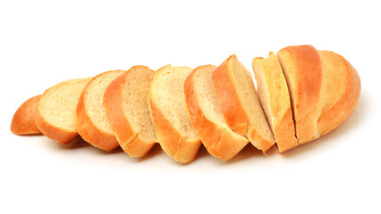 Sliced long loaf bread