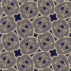 Seamless luxury paisley illustration vector