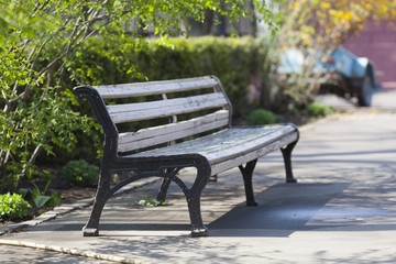 The bench to sit