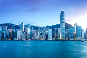 Fotobehang Skyline van Hongkong © orpheus26