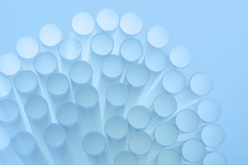 texture of plastic drinking straws