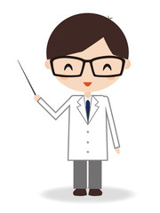 医者　科学者　イラスト