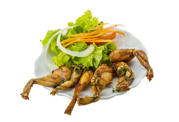 Grilled frog legs
