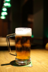 Glass of lager beer