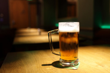 Pint on a table