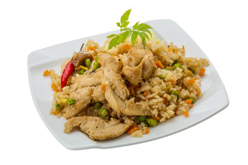 Fried rice with chicken