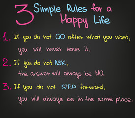 3 Simple Rules in Life