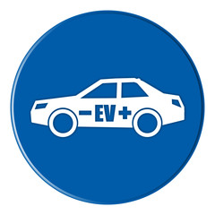 icon - ev electric vehicle - blue - g904