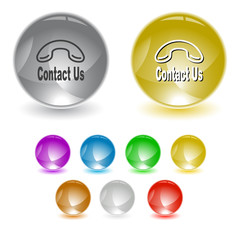 Contact us. Vector interface element.