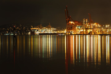 Fototapeta na wymiar Port of Vancouver Night