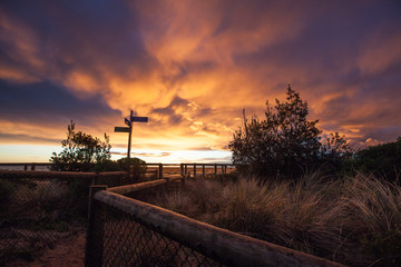 Vivid Sunset over Mornington Peninsula