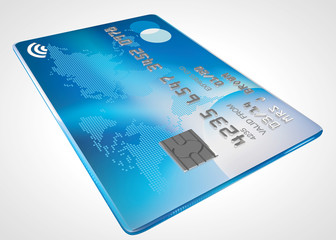 original design for a modern credit card, includes contactless p