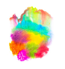 Abstract colored blobs on white background