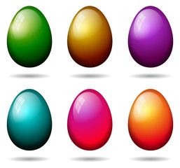 Ostereier metallic Set