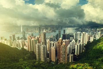 Foto auf Acrylglas Pistache Hongkong vom Victoria Peak