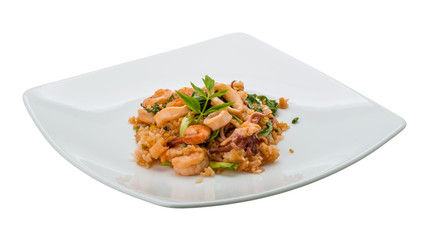 Rice with seafood