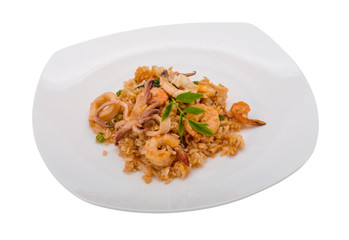 Rice with seafood