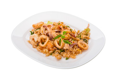 Rice with seafood