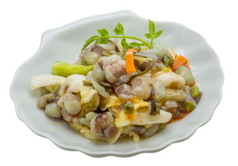 Raw octopus salad
