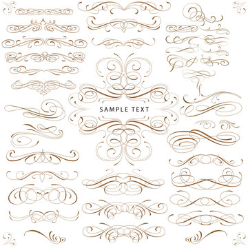 Naklejki CURLS design elements set