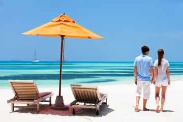 Couple at tropical beach