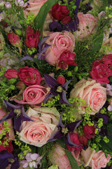 Fototapeta premium Wedding arrangement in pink and purple