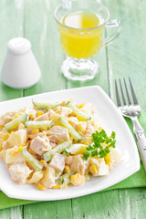 Salad with chicken and pineapple