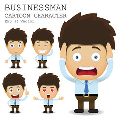 Businessman cartoon character EPS 10 vector