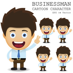 Businessman cartoon character EPS 10 vector