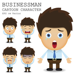 Businessman cartoon character EPS 10 vector