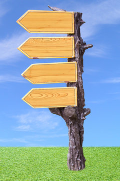 Wooden signpost