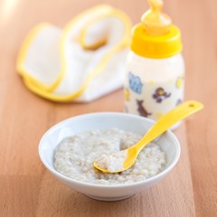 Baby milk and porridge