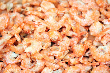 texture of shrimp after drying in sunlight.