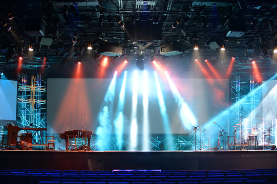 Stage Lights With Musical Instruments