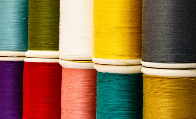 Sewing threads multicolored