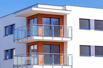 Architecture of brand new apartments for sale