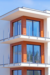 Architecture of brand new apartments for sale