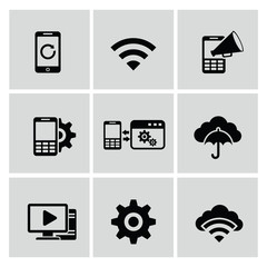 Networking icons,vector