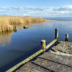 old  landing stage at Achterwasser in Usedom