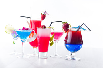 Fresh tropical layered cocktails