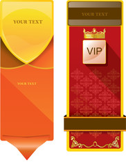 VIP red background and simple background. Gold crown